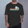 I Do What I Want ファニーキャット 中指 胸ポケット レトロ Tシャツ 彼への贈り物