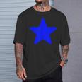 Einfarbiger Blauerternendruck – Blauertern T-Shirt Geschenke für Ihn
