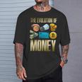 Evolution Of Money お金の進化 ビットコインプランb 暗号通貨btc ホドル Tシャツ 彼への贈り物