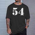 Fifty Four 数字 54 ナンバー Tシャツ 彼への贈り物
