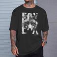 Fox グラフィックアート 動物愛好家 野生動物 森 男性 女性 Tシャツ 彼への贈り物