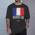 Fr Ciudad Bandera Drapeau Français Camiseta unisex Regalos para él