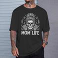 Feral And Unhinged Moms Club Skeleton Coffee Mom Humor T-Shirt Gifts for Him