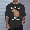 Respect The Capybara げっ歯類好き カピバラ アニマルジョーク Tシャツ 彼への贈り物