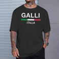 Galli イタリア製 ファミリーネーム イタリア 国旗 長袖tシャツ Tシャツ 彼への贈り物