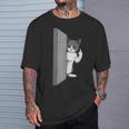 Gato Divertidooltea El Pájaro Gato Te Odia El Dedo Medio Camiseta unisex Regalos para él