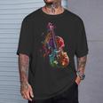 Geigen Farben Bunte Geigeioline Geschenk Füriolinisten T-Shirt Geschenke für Ihn