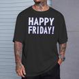 Happy Friday Tgif、週末のお祝い、仕事場。 Tシャツ 彼への贈り物