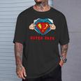 Herrenuper Papa Hero T-Shirt Geschenke für Ihn