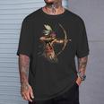 Indio Nativo Americano Jefe Flecha Arco Orgullo Nativo Americano Camiseta unisex Regalos para él