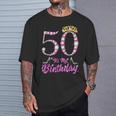 It's My 50Th Birthday Queen Tiarahoes 50歳 Old Bday ギフト Tシャツ 彼への贈り物