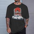 Jdm スカイライン 32 カーチューニング 日本 神社 ドリフト Tシャツ 彼への贈り物