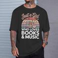 Just a Girl Who Loves Books And Music T-Shirt Gifts for Him