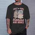 Just A Girl Who Loves Horses And Books Reading Animal Horse T-Shirt Gifts for Him Just A Girl Who Loves Horses And Books Reading Animal Horse T-Shirt Gifts for Him