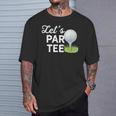 Let's Par ゴルフボール ティーピン付き 面白いゴルフクラブtシャツ Tシャツ 彼への贈り物
