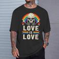 Lgbtプライド、レインボー、ハードギター音楽 Tシャツ 彼への贈り物