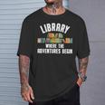 Library Art For Men Women Bookworm Reading Book Lovers T-Shirt Gifts for Him