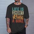 Life Ishort Ride A Bike Motorcycle Rider 長袖tシャツ Tシャツ 彼への贈り物