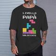 Livello Papàbloccato Maglia Regalo Divertente Neo Papà Maglia A Manica Maglietta Regalos para él