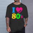 I Love The 80'S 80年代パーティードレスレトロ1980年代テーマ Tシャツ 彼への贈り物