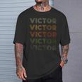 Love Heartictor グランジヴィンテージスタイル ブラック ビクター Tシャツ 彼への贈り物
