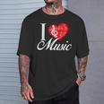 I Love Music D001-0095A Tシャツ 彼への贈り物