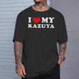 I Love My Kazuya 私はカズヤを愛しています Tシャツ 彼への贈り物