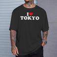 I Love Tokyo ハート Tシャツ 彼への贈り物