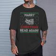 Marry Chistmas Read Again Book Lover Xmas Reader T-Shirt Gifts for Him Marry Chistmas Read Again Book Lover Xmas Reader T-Shirt Gifts for Him