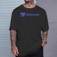 Nerdy Deepseek Ai 人工知能 コンピューター オタク Tシャツ 彼への贈り物