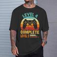 Nivel 4 Completo 4 Aniversario Divertido 4º Aniversario De Boda Camiseta unisex Regalos para él