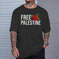 Palestine Free Palestine Free Gaza Palestine Flag Arabic Tシャツ 彼への贈り物