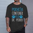 Perros Podría Contener Pelo De Perro Dueño De Perro Camiseta unisex Regalos para él