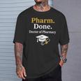 Pharm Done ドクターオブファーマシー 卒業式 Tシャツ 彼への贈り物