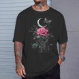 Pink Rose Flower Botanist Garden Gardening Flower Rose T-Shirt Gifts for Him
