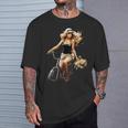 Pinup Girl 自転車 乗馬 サイクリスト ヴィンテージ Tシャツ 彼への贈り物