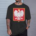 Polonia Eagle Escudo De Armas Polska Familia Polaca In Mangas Camiseta unisex Regalos para él