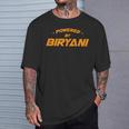 Powered By Biryani グルメ ビリヤニ 食品愛好家 ベリアーニ Tシャツ 彼への贈り物