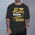 Prom Mom 2026 Senior Graduation Class Of School Gold Cap T-Shirt Gifts for Him