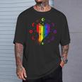 Rainbow Book With Stars And Moon Phases Gay Pride LGBT T-Shirt Gifts for Him