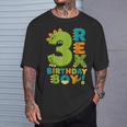 Rawr I'm 3 Three Rex Dinosaur 3Rd Birthday Boy Party Tシャツ 彼への贈り物
