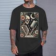 The Reader Tarot Card Skeleton Reading Book Bookworm Bookish T-Shirt Gifts for Him