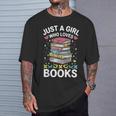 Reading Just A Girl Who Loves Books T-Shirt Gifts for Him