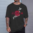 Recuerdo De Bandera Y Mapa Japonés Japón Camiseta unisex Regalos para él