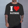 Red Heart I Love Baltimore Tシャツ 彼への贈り物