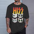 Hiss Cat シャツ 猫好き おもしろ猫シャツ Tシャツ 彼への贈り物