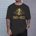 Save The Bees 花、じんましん、アースデイ、環境、平和 Tシャツ 彼への贈り物