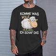 Schäfer Komme Was Wolle Ichchaf Das Lustigeschaf T-Shirt Geschenke für Ihn