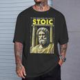 Stoic Philosophy Vintage Book Cover Stoicism Philosopher T-Shirt Gifts for Him