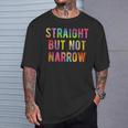 Straight But Not Narrow レインボー Lgbtq Ally Tシャツ 彼への贈り物